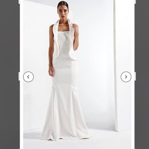 John Paul Ataker Structured Mermaid Gown Rare NYFW Runway Design